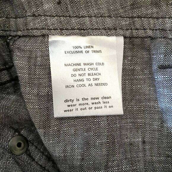 Horny Toad Size 2 Lithe Venti Charcoal Chambray Mini Skirt Linen Grey Gray - Picture 5 of 5